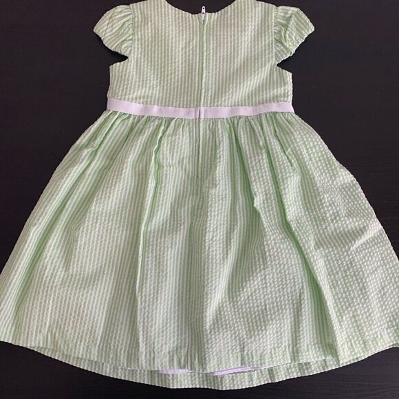Bonnie Jean Green White Striped Dress - Picture 2 of 4